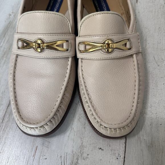 Bostonian Crown Windsor Horsebit Mens Loafers 7.5 Wide Beige‎ Slip On First Flex - Picture 2 of 10